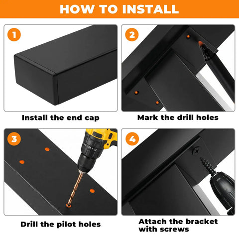 Step-by-step installation guide for Heavy Duty 6 Foot 6 Inch Stainless Steel Flat Handrail Slick Matte Black Finish Cable Railing.