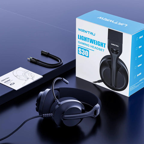 Ultra Lightweight Wired Gaming Headset With Microphone For Xbox Series X S PS5 PS4 Switch And PC Noise Canceling Microphone Soft Earmuffs