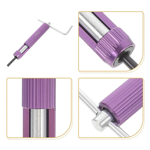 Helicoil Thread Repair Kit For Fast And Durable Thread Inserts Zinc Alloy Construction purple handle close-up