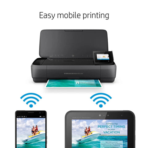 OfficeJet 250 Wireless Mobile Printer Scanner Copier With Battery Included All In One On The Go Portable Printer For Laptop Tablet And Phone Ideal For Business On The Move