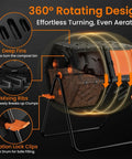 170L Outdoor Compost Tumbler With Ventilation System For Easy No Fuss Continuous Turning 45 Gallon Chamber Bin