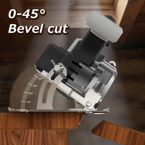 20V Cordless Circular Saw Featuring Brushless Motor And 5 Inch Compact Build Includes 4 Amp Hour Battery And Fast Charger for 0-45° bevel cuts.