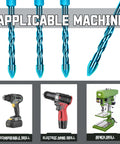 5-piece high-strength eccentric drill bit set, 1/4-inch tungsten steel masonry bits for stone, tile, glass.