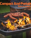 Waterproof 72 Pack Fire Starters For Campfires Grills And Camping Easy Light Wood Charcoal Start in use lighting grill fire