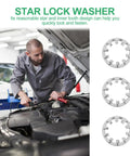 Mechanic using Internal Tooth Lock Washers Set In Corrosion Resistant Stainless Steel 300 Pcs Star Shaped Lock Washers