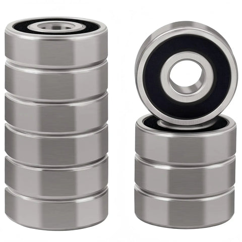 S6311 Deep Groove Ball Bearing Double Sealed Chrome Steel 55X120X29mm stacked in a row, showcasing durable construction.
