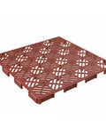 30-Pack Interlocking Deck Tiles for Outdoor Flooring in Terracotta - Durable Weatherproof Polypropylene Patio Tiles for Balcony, Porch, and Garage With Easy Snap Installation