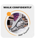 Top Shelf Snow And Ice Walking Traction Cleats Slip On Nonslip Shoe Covers with 360° traction on icy surface.