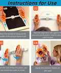 Steps using All In One Picture Hanging Tool With Level And Ruler For Effortless Wall Decor Alignment, Bubble Level And Marking Guide
