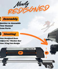 Premium Heavy Duty All Season Vehicle Roof Rack System Built For Fast Hauling And Rock Solid Hold On Winter Skis Snowboards.