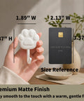 Top Shelf White Self Adhesive Wall Hooks Featuring Chic Paw And Oval Designs for Quick Snap Installation, measuring 1.89" W x 2.87" H.