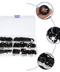 Internal Tooth Serrated Lock Washers Kit, 280 Pieces in a compartmentalized plastic box, shown close-up with serrated edges.
