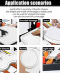 Different border shapes demonstrated with 1200W Portable Edge Bander For Woodworking On The Go With Adjustable Speed 5-10m/min.