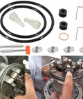 Air Motor Repair And Rebuild Kit 206728 with seals, gaskets, O-rings, and repair components for Fireball and Monark pumps