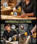 Tough As Nails Compact Three Inch Brushless Circular Saw Slides Right On To Your DeWalt 20 Volt Battery cutting wood, PVC pipe, and metal.
