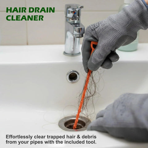 Man using Badass Heavy Duty Drain Snake And Auger With Drill Attachment Plumbing Tool 9.8Ft Galvanized Steel Spring to clear sink.