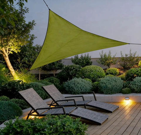 Triangle Sun Shade Sail Canopy With Permeable Fabric To Block UV For Outdoor Patio Garden Yard Deck Pergola Cover 118 Inch