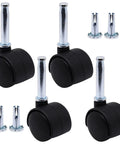 Plastic Casters Set Of 4 With M8 Grip Neck Stem 1 Inch Nylon Swivel Caster Wheels for Furniture Office Chair