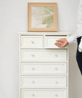Hella Stylish White Marble Cabinet Knobs 10 Pack Dresser Hardware Modern Drawer Pulls Sleek Kitchen Vanity Fixtures Super Quick Install To Truly Level Up Your Home Decor Today on white dresser.