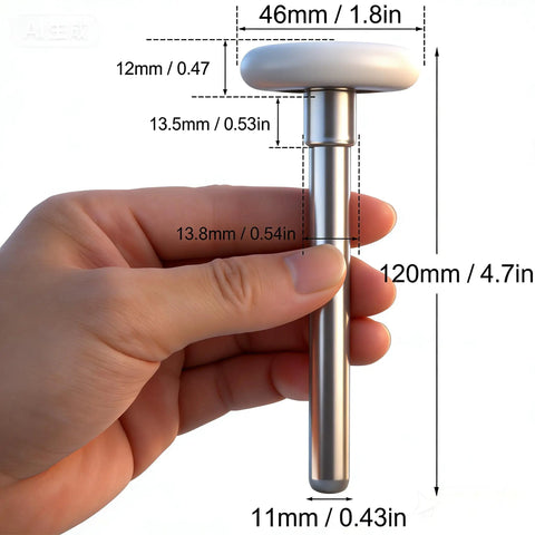 Heavy Duty Garage Door Rollers With Rock Solid Metal Bearings And Smooth White Nylon Wheels For Super Quiet Sliding Action On Standard Track Systems Everyday, showing detailed dimensions.