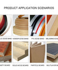 Pro Grade Edge Banding Machine application for acrylic, veneer, PVC, melamine edge bands with density, solid wood, particle boards