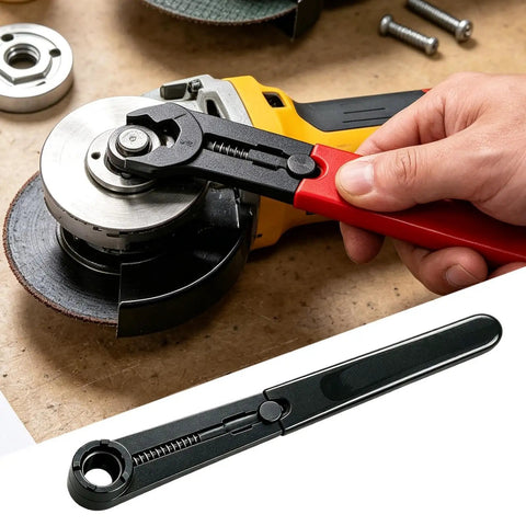 Heavy Duty Multi Function Angle Grinder Wrench And Flange Nut Adjuster For Quick Disc Swaps Sander Grip used on angle grinder.