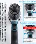 Heavy Duty Cordless Rivet Gun Kit Featuring A Reliable Brushless Motor And Twin Batteries For No Strings Attached Setup showing control buttons.