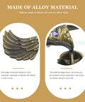 Close-up of Hella Impressive Balancing Eagle Sculpture Desk Flex For Home Office Tabletop Shelf Decor Solid Wooden Base.