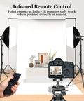 Softbox Lighting Kit 16 By 16 Inch With Remote Pro Grade Studio Light setup with camera and remote control
