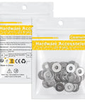 M6 Flat Washers Set 18mm Outer Diameter 1.6mm Thick Stainless Steel 304 A2 Pack Of 20 For M6 Screws Bolts Nuts in packaging