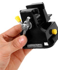 Hand holding Mini Table Vise With Suction Base For Desktop Crafting And Jewelry Making Small Portable Press Clamp