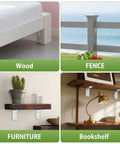 3X3 Inch Galvanized L Shape Brackets Zero Flex Heavy Duty Top Shelf Corner Support Hardware for securing wooden furniture.