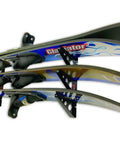 Heavy Duty Water Ski Wall Rack Holds Two Pairs Of Skis Sturdy Abs Plastic Horizontal Garage Storage Solution No Sweat Install with skis mounted