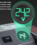 Digital display showing 24.2V for speed control on Solid Workhorse Bench Belt Sander And Electric Knife Sharpener.