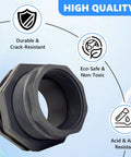 Heavy Duty Three Inch PVC Bulkhead Fitting Kit With Reinforced Seals, crack-resistant, eco-safe, and acid-resistant features shown