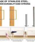 Hella Sleek And Top Shelf 10 Pack 15 Inch Cabinet Pulls For Kitchen Cabinets And Dresser Drawers Stainless Steel Gold Square Handles displayed with installation steps.