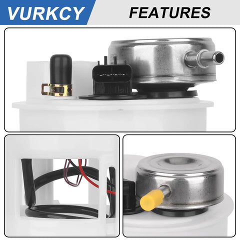 Straight Fire Electric Fuel Pump Module Assembly With Integrated Pressure Sensor for Dodge Ram 1500 2500 3500 close-up view of top features.