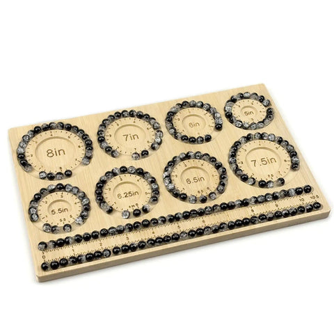 Bead Boards For Jewelry Making And Bracelets Bamboo Beading Board For Bracelet And Anklet Craft 5 Inch To 8 Inch with grooves and slots