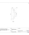 Cast Iron Standard Duty Flange Unit Pillow Block Bearing With No Sweat Regrease Setup detailed blueprint showing dimensions and side view.