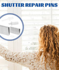 Durable As Heck Universal Shutter Pin Repair Kit For Fast Swap Window Louver Hardware showing white pins and clips.
