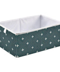 Heavy Duty Foldable Storage Bins With Reinforced Hollow Board Panels, Collapsible Closet Organizers Crafted From Thick 300D Oxford Fabric, Built Tough To Keep Shape While Holding Daily Essentials, Simple Cleanup in green with white design.