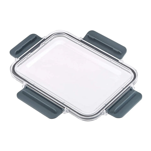 Tritan Plastic Food Storage Containers With Airtight Locking Lids That Seal Super Tight And Leak Proof For Easy Meal Prep And Storing Leftovers In A Handy 22 Piece Clear Set, shown from above.