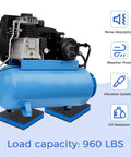 4 Pack Tough As Nails Anti Vibration Pads 4X4 Inch Ribbed Rubber Sound Isolation Mats With Blue Eva Core under air compressor.