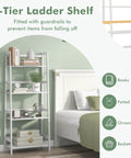 Top Notch Four Tier Bamboo Ladder Shelf Game Changer Plant Stand And Bulk Storage Rack No Sweat Freestanding Organizer for indoor books and plants.