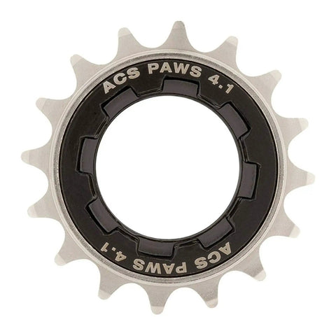 Top view of Beefy Nickel Plated Bicycle Freewheel PAWS 4.1 With Cold Forged Construction, showing gear teeth and branding details.