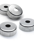 Hardcore Stainless Steel Axle And Debris Shield Wheel Bearing Kit With Grease Prevents Rust Scoring And Shaft Drag, showing four metal caps.