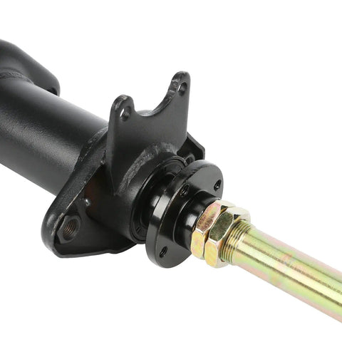 Close-up of 32 Inch Rear Axle Kit With Swingarm Bracket And 4 Stud Wheel Hubs 530 32T Sprocket Chain Brake Disc And Caliper Throttle Lever For 110cc 125cc 150cc 200cc ATVs Quad Go Karts GY6 showing hub assembly