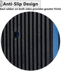 Close-up of Kick Back The Shake With Killer Blue Eva Rubber Anti Vibration Pads showing ribbed design for better traction.