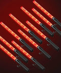 10 Pack 21 Inch LED Traffic Wands With Dual Flashing Modes High Visibility Safety Baton With Side Clip For Airport Parking Lot And Car Directing