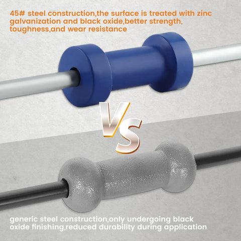 Comparison of 45# steel Beefy 13Lb Dent Puller Slide Hammer Tool Kit with zinc galvanization and generic steel version.